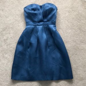 J Crew blue silk dress. Size 0.